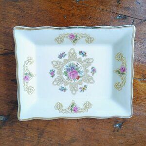 Vintage Weatherby Hanley of England Royal Falcon Ware Porcelain Trinket Dish